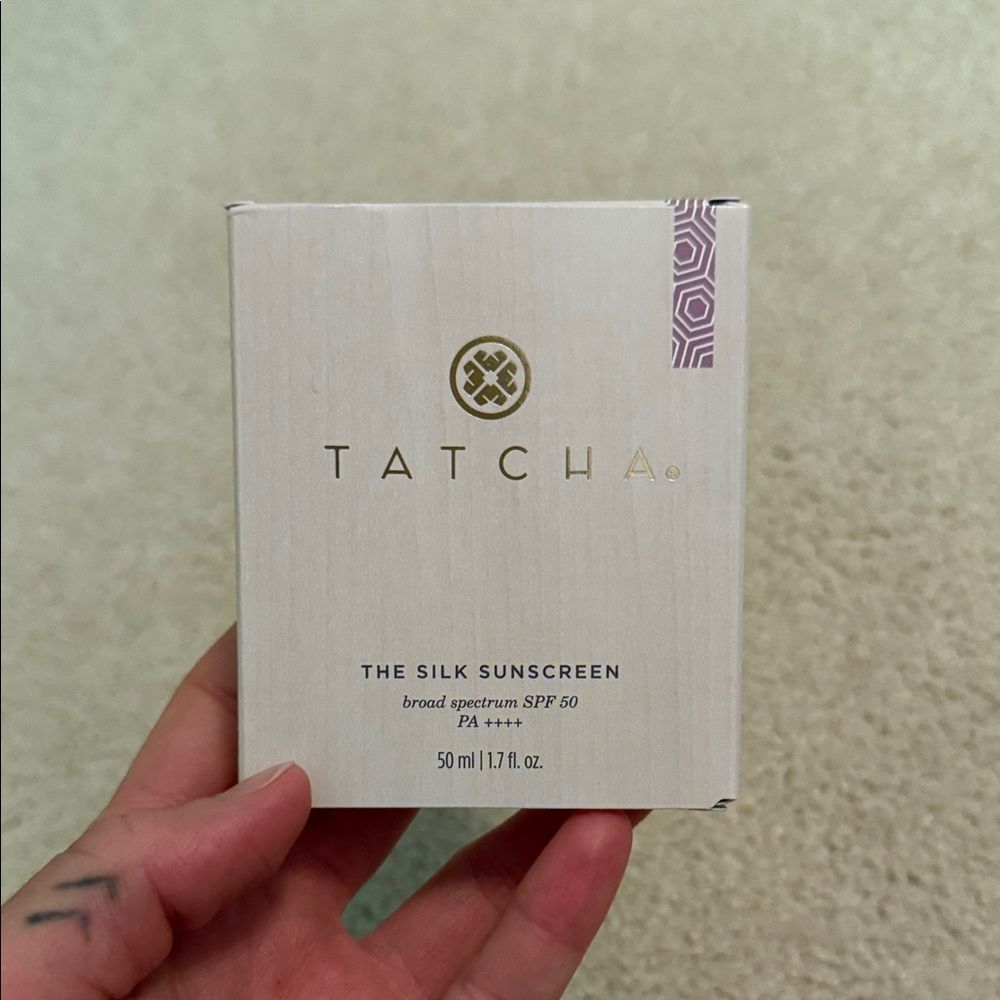 Tatcha The Silk Sunscreen SPF 50 in Elegant Gold and Cream